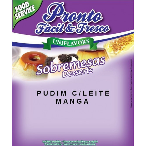 Pudim Com Leite Manga Pronto Fresco 1kg